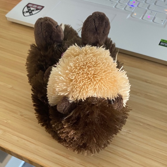 Brown Stuffed Otter with Purple Heart - Picture 3 of 5